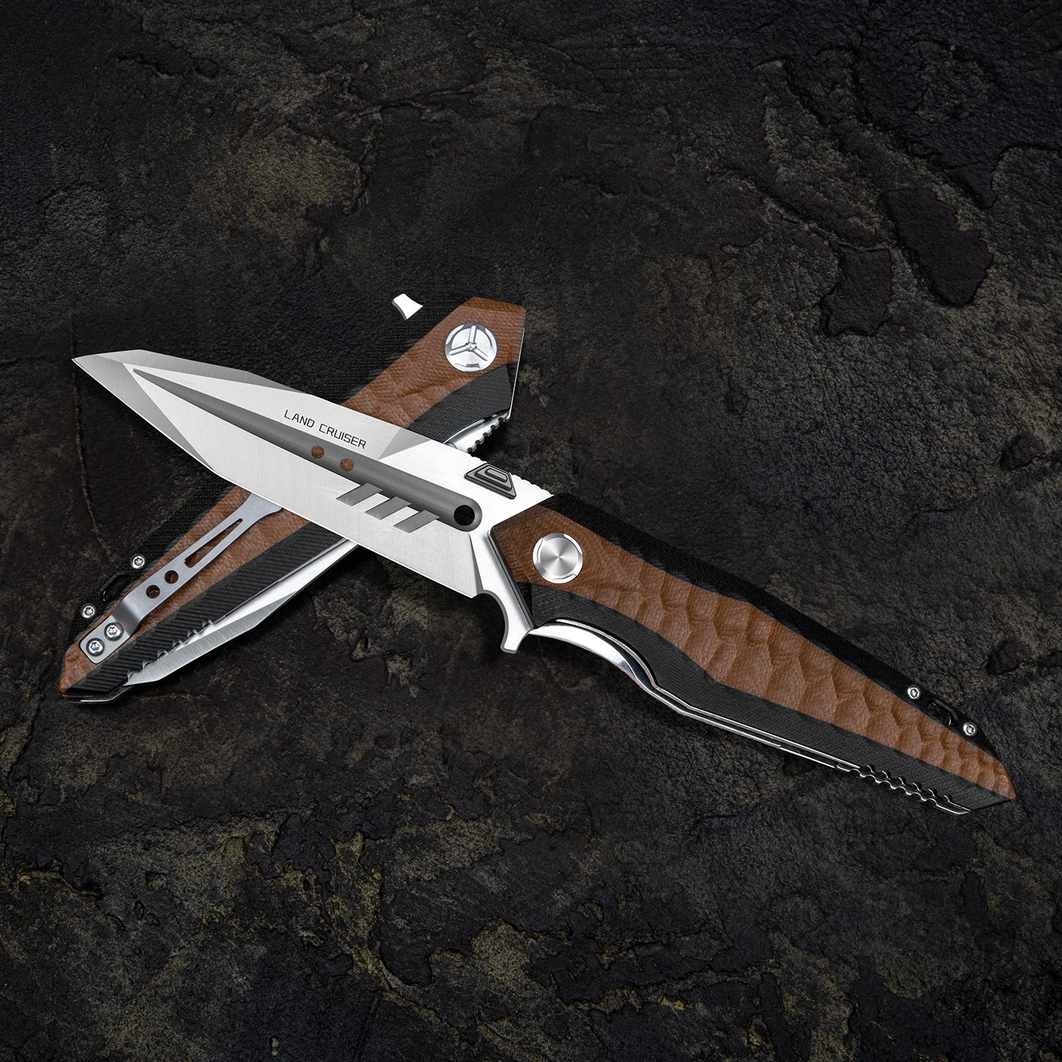 Folding Knife D2 Satin Tanto Point Blade G10 Handle with Pocket Clip Hunting Survival Tools EDC Self Defense Outdoor Activities 4