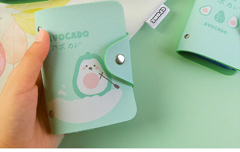 Мультфильм открытка с изображением мыши бумажник Rfid карты держатель карты немного больше, чем студент имя карты Чехол Для женщин держатель ID, визитной карточки Органайзер Kawaii