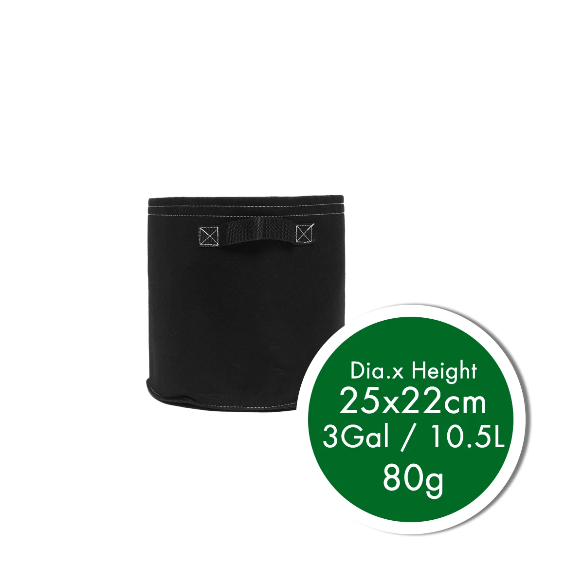 3Gal (25Dx22H) 1-30 галлонов 600GSM ультра толстый 2 мм черный круглый посадочный контейнер нетканый войлочный вазон горшок для выращивания растений рассады - Цвет: 3Gal (25Dx22H)