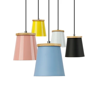 

Nordic Estilo Pendant Lights LED Wood Design for Bedroom Dining Room In The Kitchen Decorative Lampshade Illuminator Home Decor