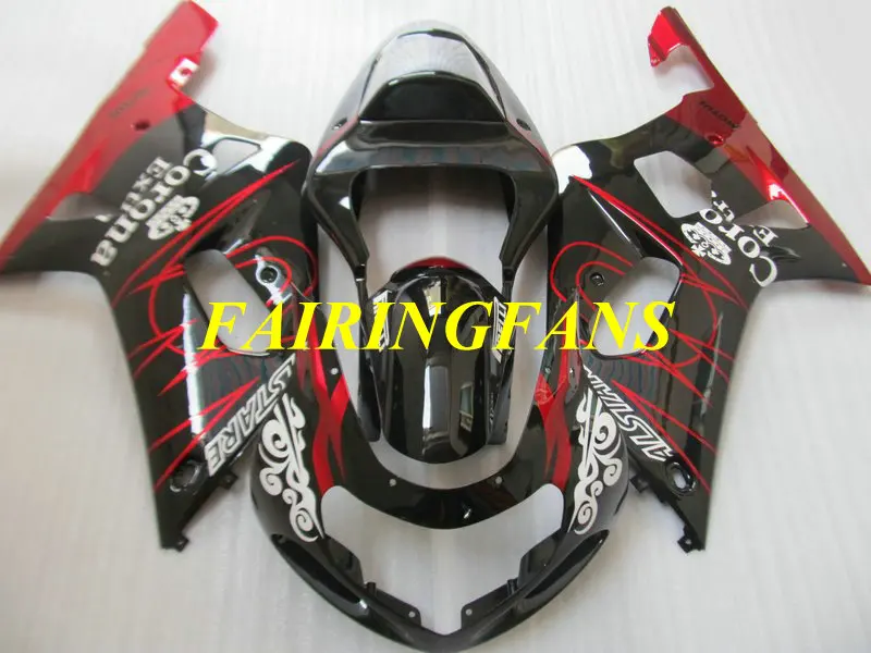 Комплект обтекателей под давлением для GSXR600 750 K1 01 02 03 GSXR 600 GSXR750 2001 2002 2003 красный