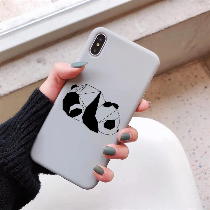 Роскошный чехол с животными для iPhone XR X Xs Max 8 7 6 Plus 6S 5S SE Черный силиконовый чехол для телефона мягкий умный чехол с единорогом и оленем Fundas - Цвет: Color5  Gray