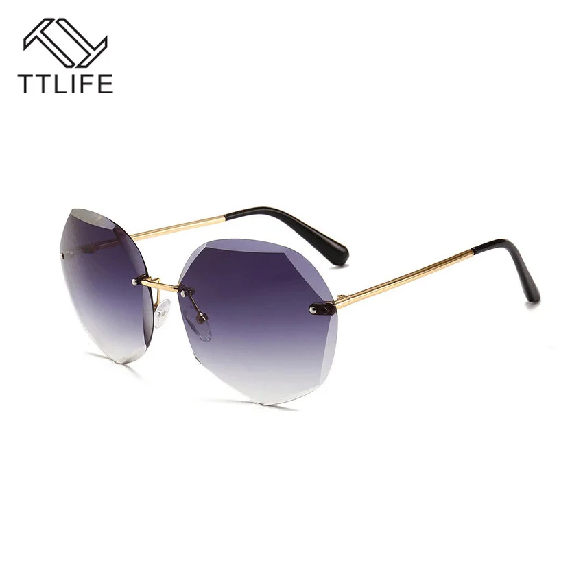 

TTLIFE Sunglasses Woman High Quality Female Polygon Sun Glasses Gradient Color Thin Shadow Sun Glasses Square Glasses