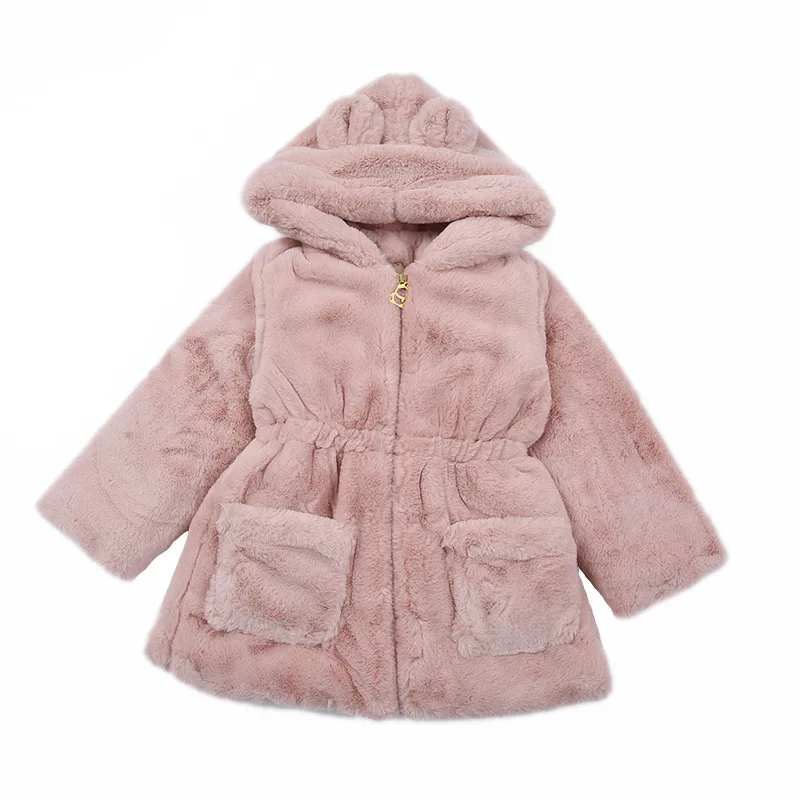Модное пушистое зимнее пальто с мехом для девочек и мальчиков; элегантные толстые теплые детские куртки с искусственным мехом; пальто; парка; детская верхняя одежда; детская одежда