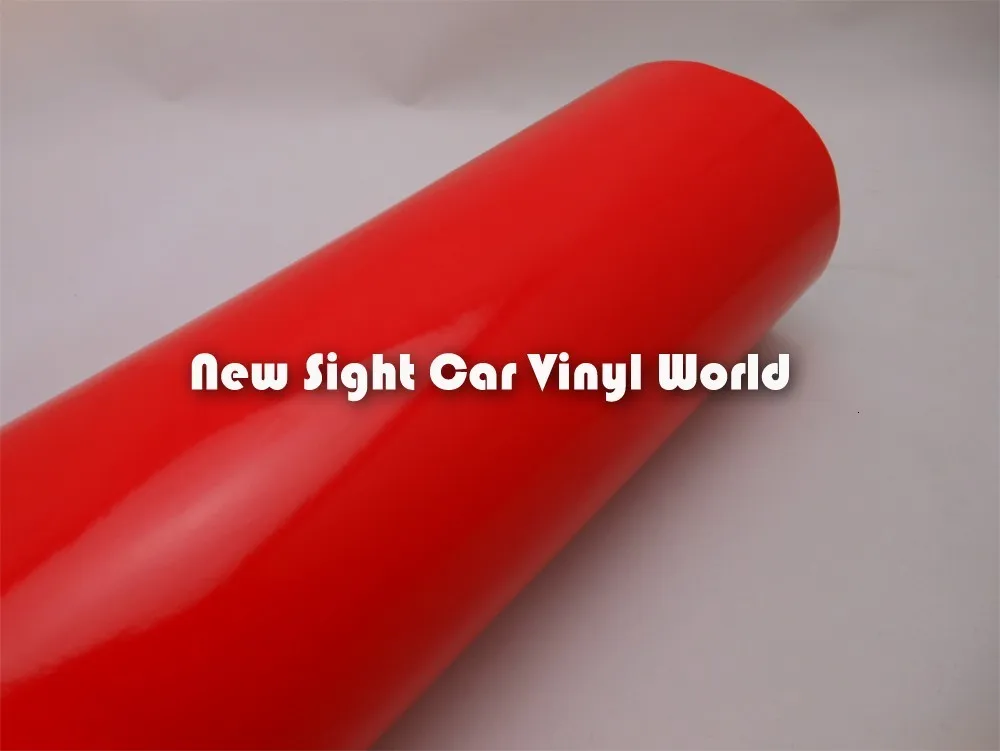 Глянцевая красная виниловая пленка для автомобиля, Глянцевая красная самоклеющаяся виниловая пленка без воздушных пузырей для автомобиля, графические наклейки для автомобиля, Размер: 1,52*30 м/рулон