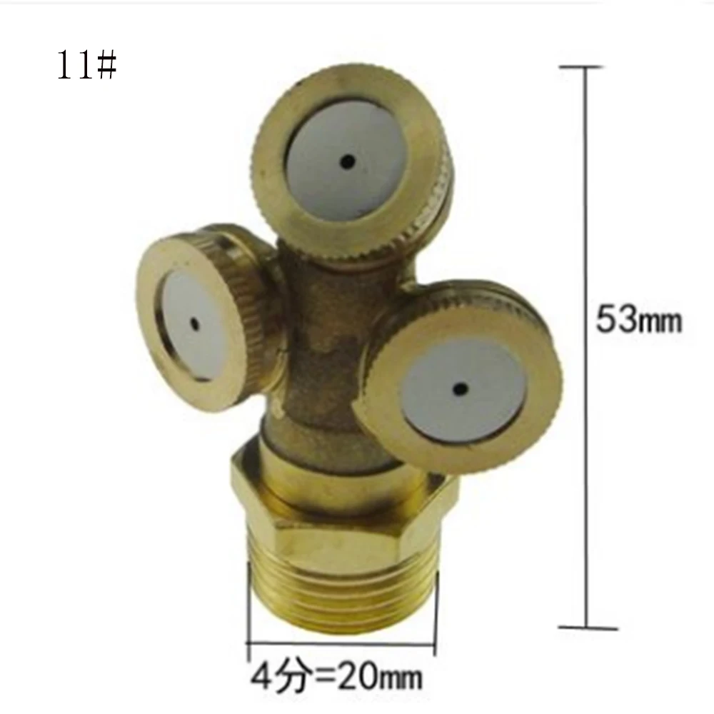 1/2inch Brass Agricultural Mist Spray Nozzle 180 Degree External Thread Garden Water Sprinkler Irrigation Spray Nozzle - Цвет: 3 out