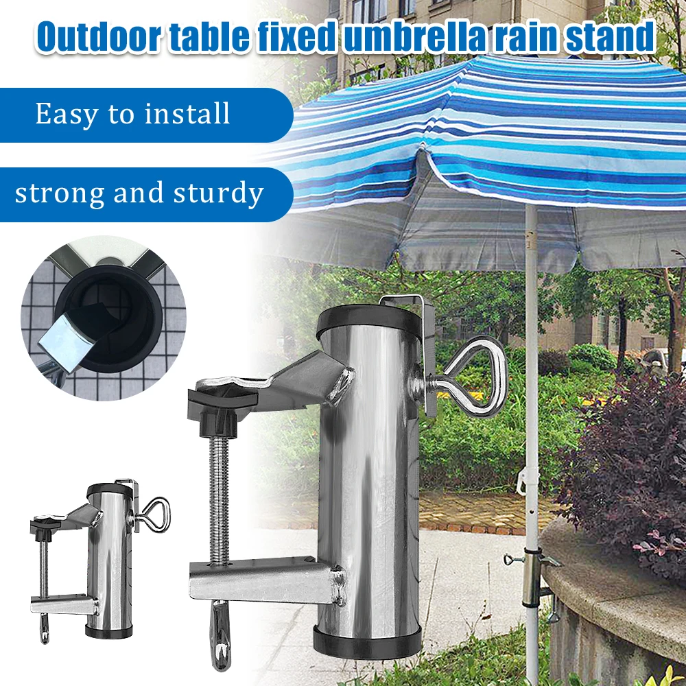 Garden Courtyard Mount Patio Parasol Fishing Umbrella Holder Metal Durable Fixing Clip Bracket Balcony Railing Resistant Wind Sd Shade Accessories Aliexpress