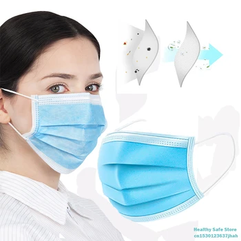 

Anti-Pollution 3 Laye Mask dust protection Masks Disposable Face Masks Elastic Ear Loop Disposable Dust Filter Safety Mask