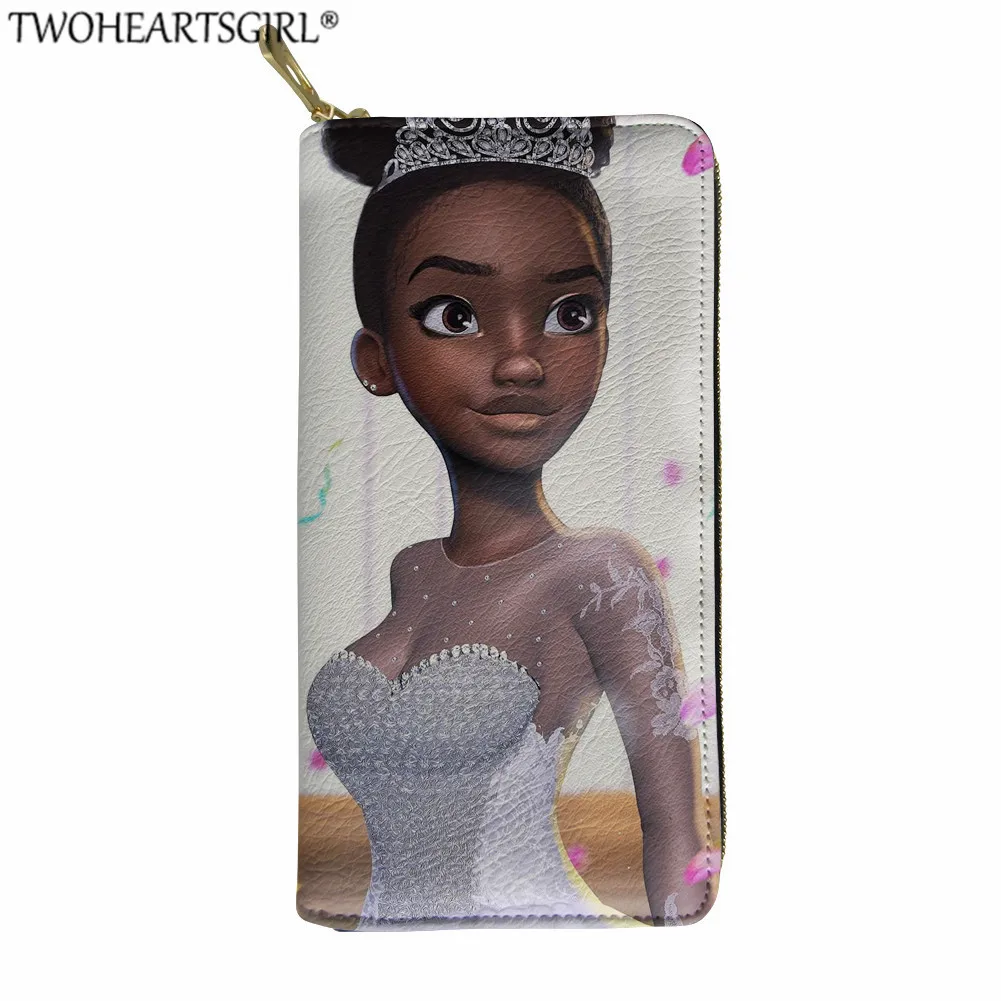 Twoheartsgirl африканские девушки печатных женские кошельки из искусственной кожи кошелек женский клатч кошелек длинный держатель для карт женские сумки для денег - Цвет: YY2677Z21