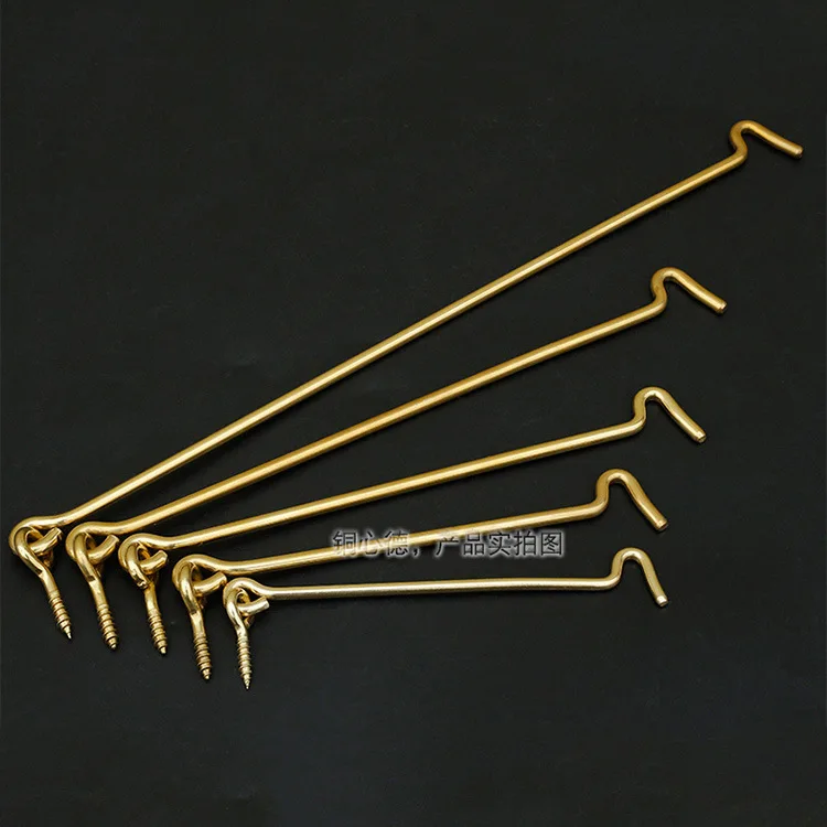 

Extra-value Red Crown Price Copper Window Hook Retro Door And Window a Hook Copper Wind Hook Old-Fashioned Windproof Hook T1403