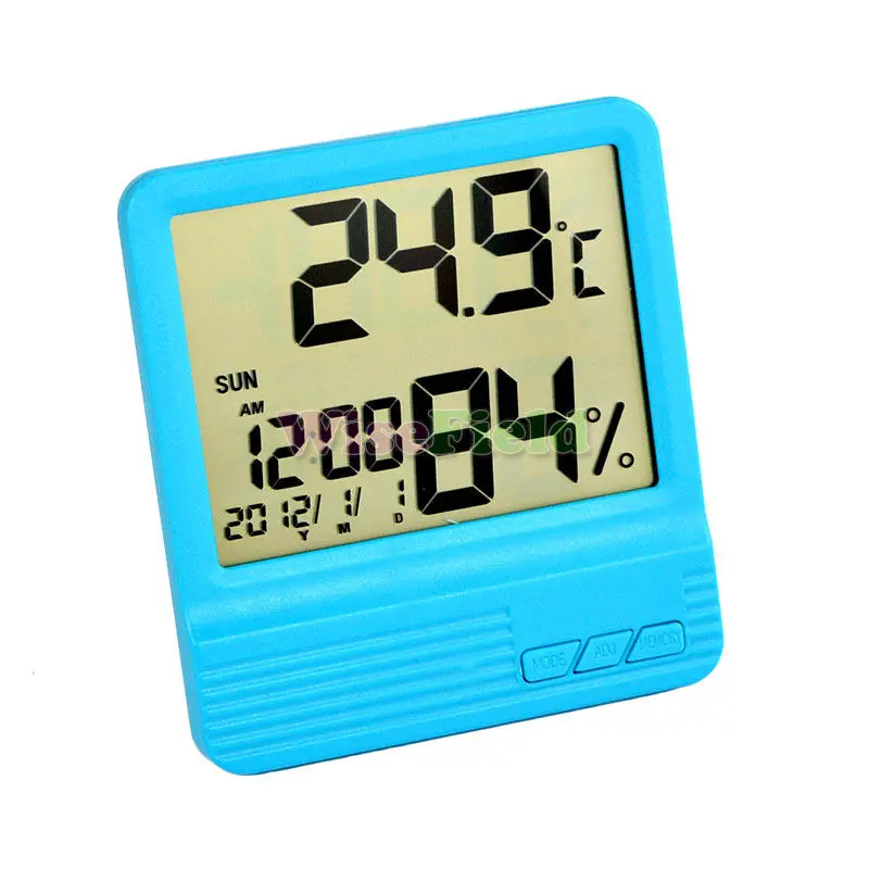 Цифровой гигрометр, термометр, измеритель влажности, мини электронный детектор, внутренний датчик, ЖК-дисплей, синий - Цвет: Синий