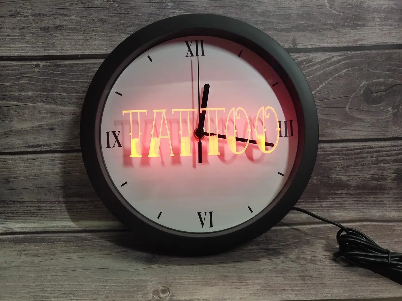 0b550 Tattoo Shop Bar Pub Art Piercing App Rgb 5050 Led Neon Light Signs Wall Clock | Дом и сад