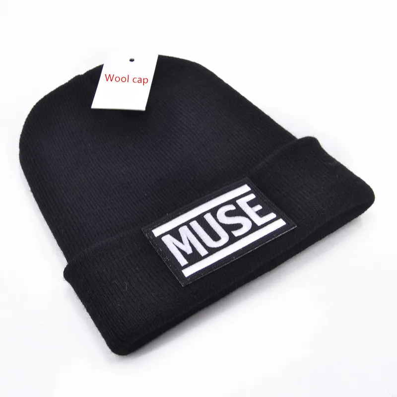 Muse логотип шерстяные шапочки 6 цветов вязаные мужские зимние шапки для мужчин и женщин теплая шапочка-бини крючком шляпа хлопок шляпа