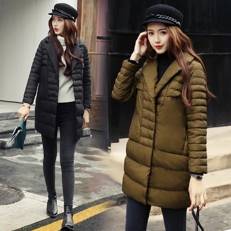 

Thin Cotton-padded Clothes Women Slim Mid-length 2017 New Style Korean-style Loose-Fit Versatile down Cotton Large Size Cotton C