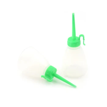 

2pcs 50ml Transparent Polyethylene Needle Dispensing Dispenser Bottle Empty Machine Oil Bottle for Rosin Solder Flux Paste