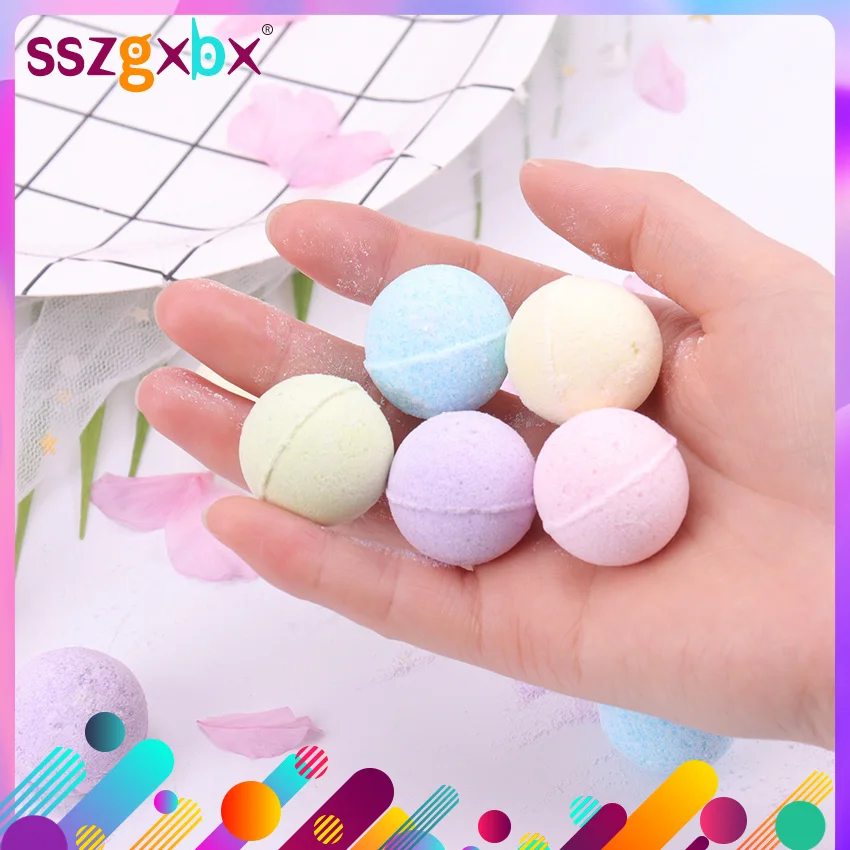 1PC Organic Bath Salt Body Essential Oil Bath Ball Body Skin Whitening Ease Relax Stress Relief Natural Bubble Bath Bombs Ball