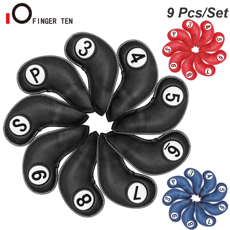 

Deluxe Synthetic Leather Golf Iron Head Covers 9 Pcs or 11 Pcs with Strong Magnetic Closure Fit Main Iron Clubs Drop Shipping