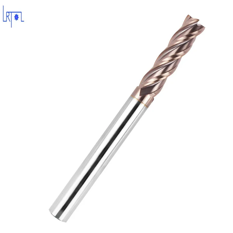 6PCS HRC50 d8,10,12*100L 4 Flutes set extra long Tungsten Carbide Straight Shank End Mill Set CNC Tool cutter of machine