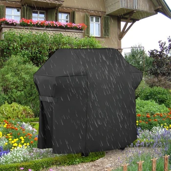 

Waterproof BBQ Grill Dust Cover Outdoor Anti Rain Barbeque Saver Bag 600D PVC UV Resistant Grill Protective Case BBQ Accessories