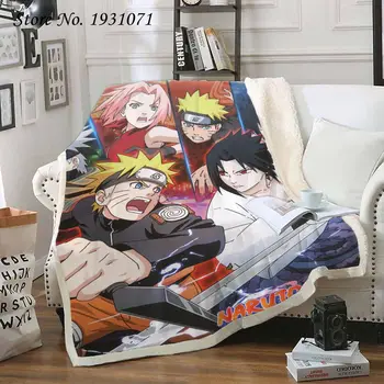 

Anime Naruto Uzumaki 3D Printed Fleece Blanket for Beds Thick Quilt Fashion Bedspread Sherpa Throw Blanket Adults Kids 13