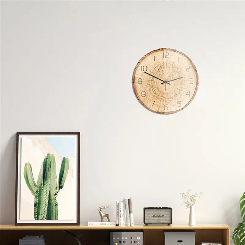 1 шт. 365 г УФ печать деревянное животное зерна Сол часы 3d Diy акриловые зеркальные наклейки украшение дома гостиная кварцевые иглы@ 10 - Color: Wall Clock