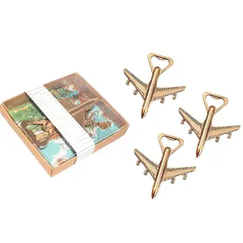 

Pack of 12 Airplane Bottle Opener Gift Box Air Plane Travel Beer Bottle Opener Party Favor Wedding Birthday Decorations-Dropship