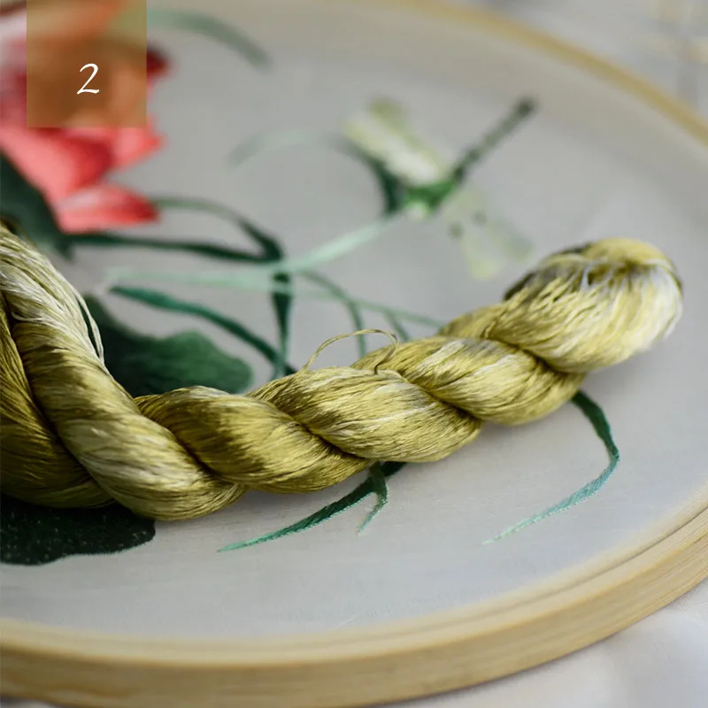 Высокое качество градиентная шелковая вышивка Сучжоу нить для вышивки шелковая ручная вышивка 24 цвета 20 маленьких штук/1 большая штука - Цвет: 2