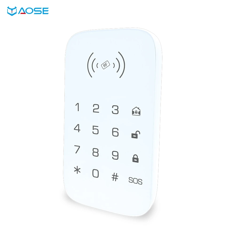 

YAOSE 433MHz Wireless Keypad for Smart Home Security System Extention Keypad for Burglar Fire Alarm Panel Support RFID Key Tag