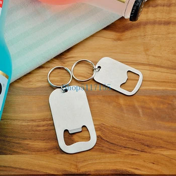 

300pcs/lot Protable Keychain keyring Stainless Steel opener Beer Bottle Opener Big and small size Can customize logo