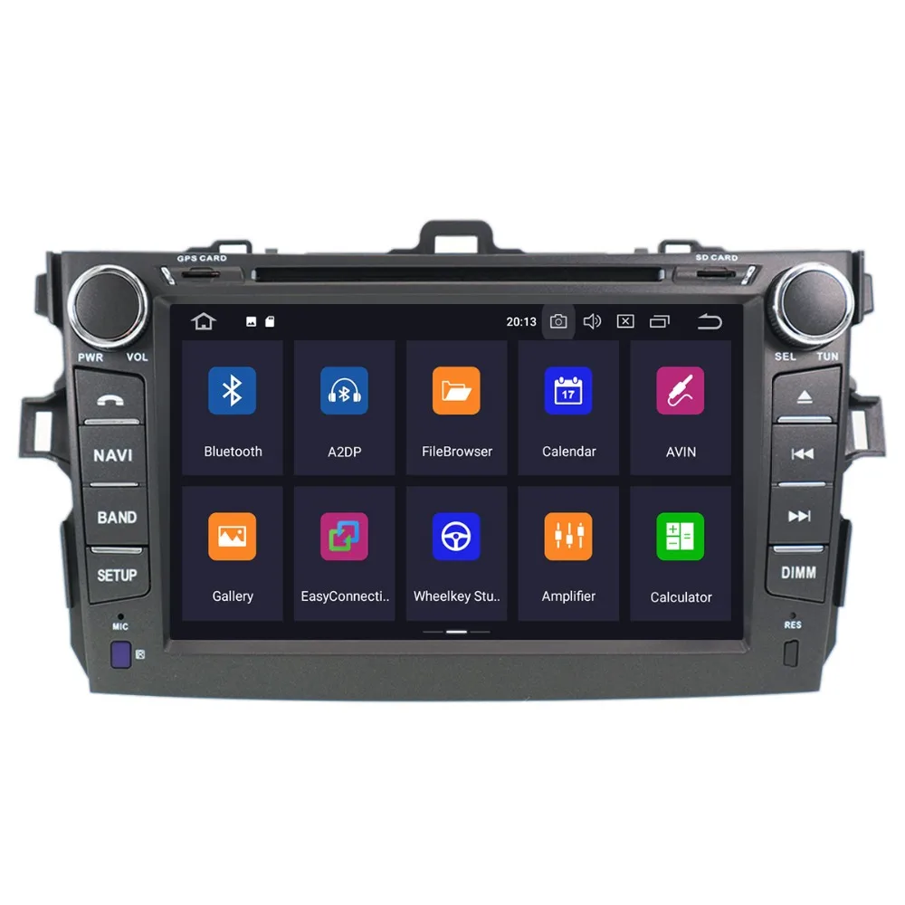 DSP ips Android 9 2 DIN экран автомобиля gps-навигация, dvd-плеер радио для Toyota corolla 2007-2013 воспроизводитель Мультимедиа Радио
