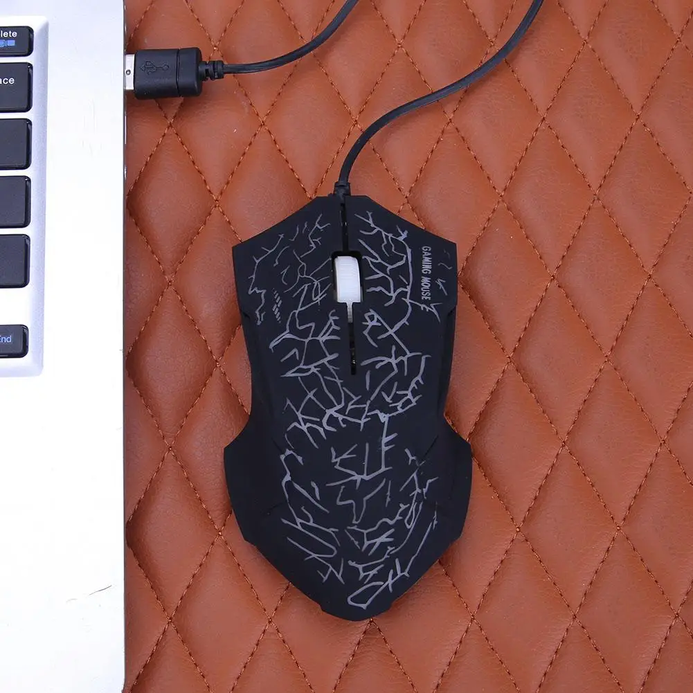 Проводная игровая мышь USB 2400 Точек на дюйм 3 кнопки светодиодный оптическая