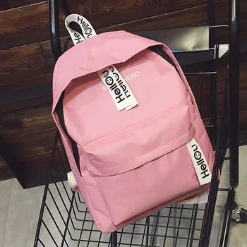 

Women Large Capacity Backpack Couple Schoolbag Travel Hiking Shoulder Bag Solid Nylon Backpack Collection Luminous Bag#25