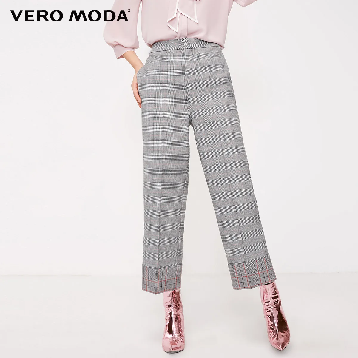 Vero Moda женские укороченные брюки в клетку со средней посадкой | 319150503