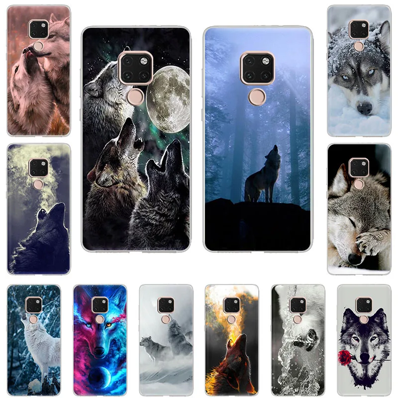 Мягкий силиконовый чехол Power snow Howling wolf для телефона Huawei Mate30 Mate20 Pro Mate10 lite Y9 Y7 Y62019
