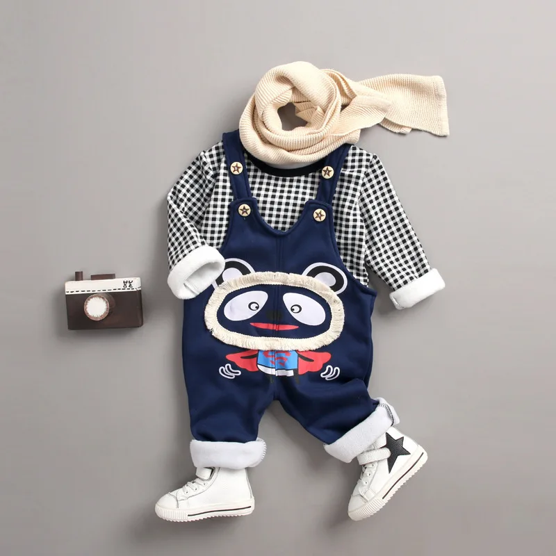 

2018 Autumn And Winter Medium-small Childrenswear Casual Korean-style through Bear Men And Women Children Suspender Strap CHILDR