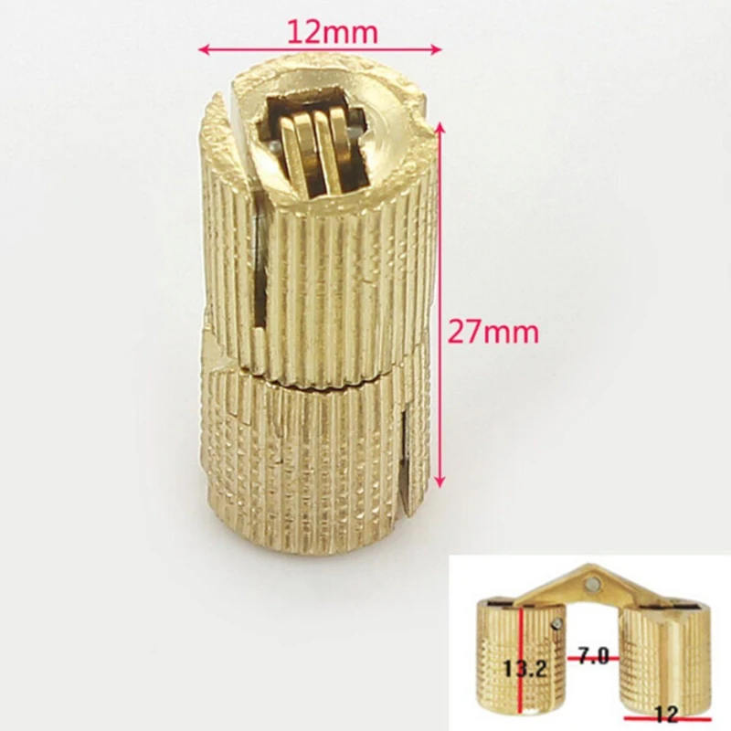 Pure Copper Invisible Concealed Gift Box Cabinet Doors Hinge Accessory Kit