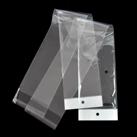 5 sizes OPP Clear Plastic Package Wig Bag Self Adhesive Transparent Long Poly Bag For Packaging Hairpiece Hair Extension Pouch 1