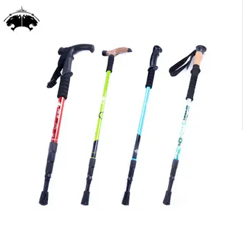 

Jungle Tiger Titanium Alloy Carbon Extendable Alpenstock Outdoor Multi-functional Wand Skiing Ultra-Light Alpenstock