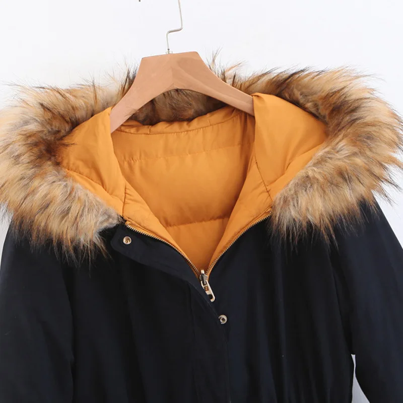 

AliExpress 2019 Winter New Style WOMEN'S Dress down Jacket Cotton-padded Clothes Coat Drawstring Cotton-padded Clothes Mid-lengt