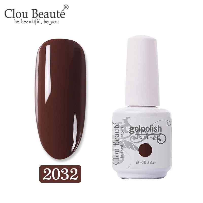 2032 Гель-лак серии Clou Beaute Caramel полуперманентный праймер 15 мл дизайн ногтей украшение замочить от Дизайн Маникюр гель лак - Цвет: 2032