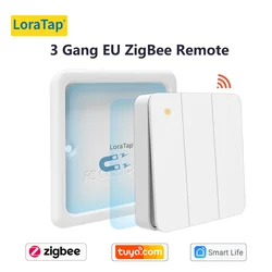 ZigBee 3.0 Wireless Push Button Remote for Smart Home Automation (3 Button EU Remote)