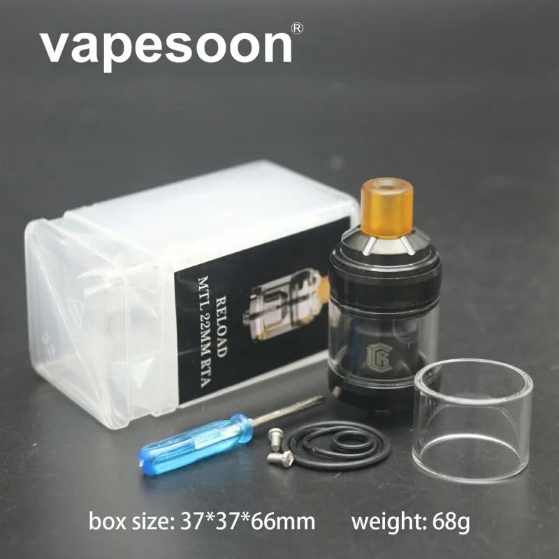 Новое поступление Relod MTL 22 мм RTA бак 2 мл емкость для Vape испаритель 510 электронная