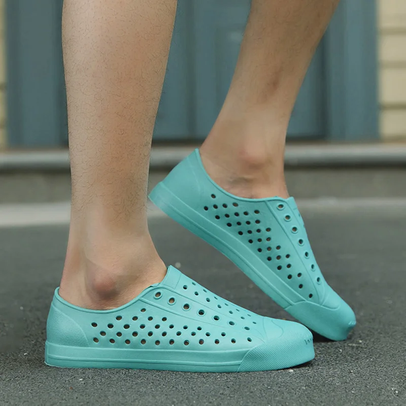 Повседневные летние пляжные сандалии для влюбленных Прозрачная дышащая обувь