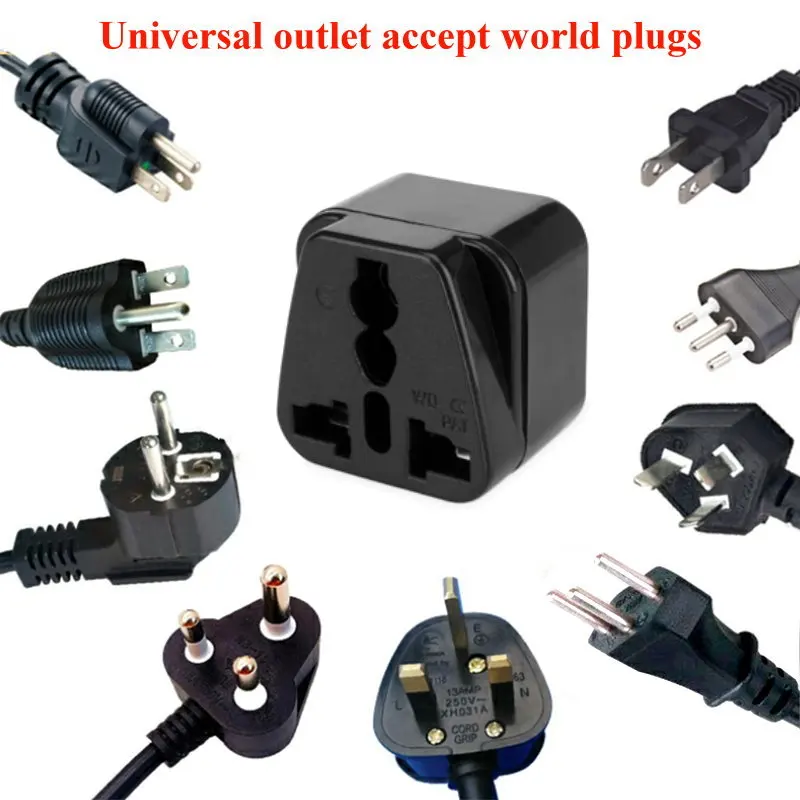 1 PC India Sri Lanka Travel Adapter with 2 Outlet Change World Plug 250V 10A 