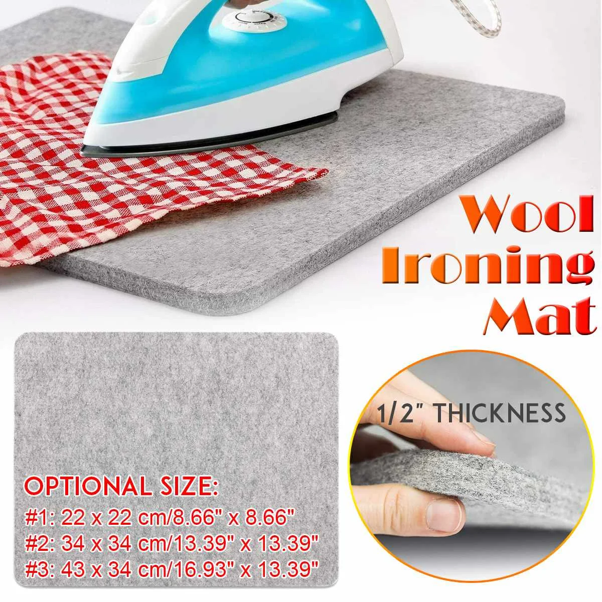Wool Ironing Mat Pressing Pad High Temperature Ironing Board Felt Pad 1/2 › 