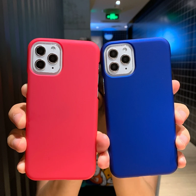 Для Apple iPhone SE 5 5s 6 6s 7 8 Plus 7Plus 10 X XR XS 11 Pro Max ультратонкий однотонный Матовый Жесткий