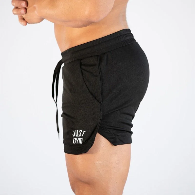 Брендовые шорты тренировочные штаны для бега фитнес бодибилдинг мужские летние тренажерный зал сетки, быстро сохнут, пляжные шорты, для пляжа Шорты