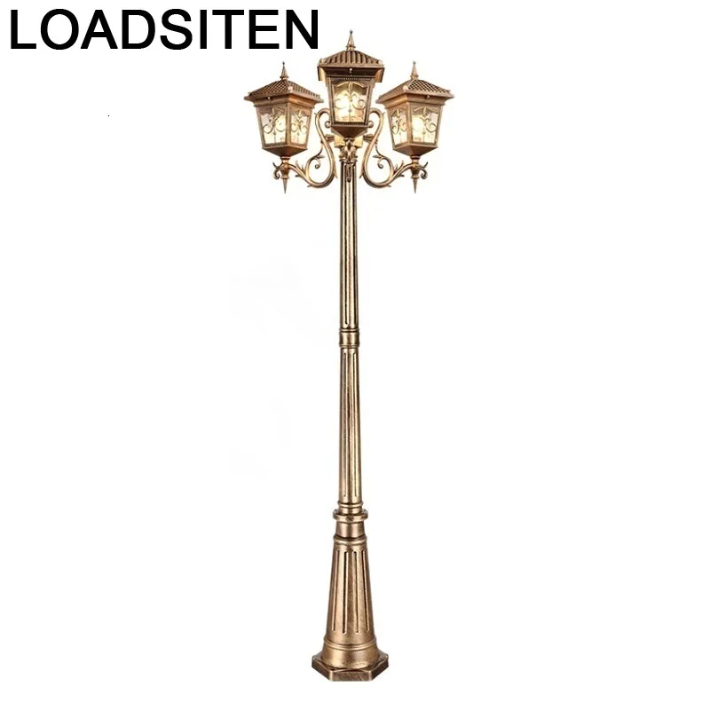 Square Exterior Farola Lamp Jalan Lampione Giardino Style Eclairage Plaza Led Off Luminaire Exterieur Street Road Light - Цена: 