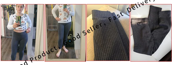 Winter Warm Leggings Women High Waist Stretch Striped Printed Pencil Pants Thicken Skinny Female Trousers