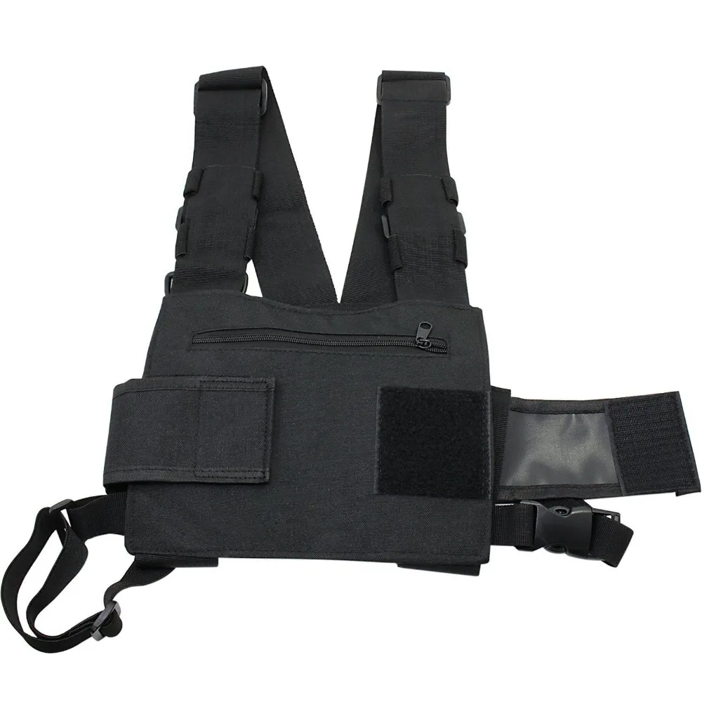 Chest Harness Front Pack Pouch Holster Carry Case for Baofeng UV-5R UV-82 UV-9R UV-XR TYT TH-UV8000D MD-380 Walkie Talkie (1)
